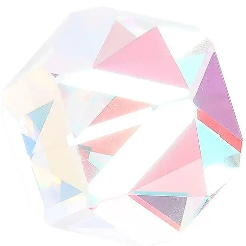 Produktbild: Happyyami Glasdekor Kristall-Prisma-Sonnenfänger Unregelmäßig Geformter Regenbogen-Maker Fenster-Hängender Sonnenfänger Optisches Prisma-Ornament Aus Glas Für Garten Auto Heimdekoration