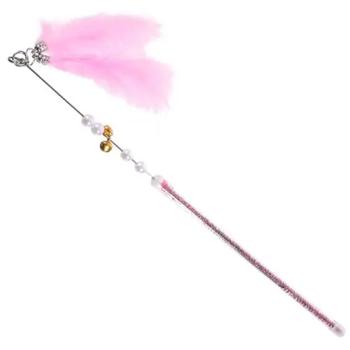 Produktbild: Happyyami Haustierzubehör interaktives katzenspielzeug Interactive cat Toy Katzenglocke Zauberstab Randbereich Spielzeuge Glockenkatzen-Teaser Fransen-Teaser-Zauberstab Haustier Katze Quaste