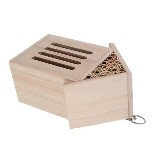 Produktbild: Happyyami Insektenhotel Aus Holz Für Den Garten Marienkäfer Unterschlupf Schmetterlingsnistkasten Für Jungen Und Mädchen Dekoration Für Den Außenbereich Im Garten