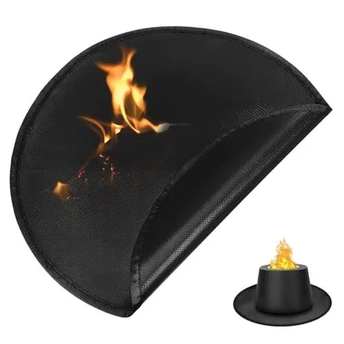 Produktbild: Happyyami Outdoor-grillmatte Feuerstellenmatte Untergrill-pad Hitzebeständig Nicht 14 Zoll Silikon-feuermatte