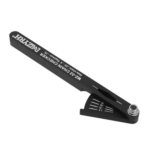 Produktbild: Happyyami Kettenmess-Schnapplehre tragbares Fahrradwerkzeug Mountainbike-Tool Kettenwerkzeug für Fahrradreifen Verschleißanzeiger für Fahrradketten Kettenprüfgerät Aluminiumlegierung Black