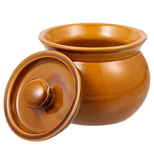 Produktbild: Happyyami Kleiner Keramik Schmortopf Mit Deckel Steinguttopf Chinesischer Schmortopf Porzellan Cocotte Asiatisches Kochgeschirr Für Zuhause Restaurant Küche Suppenkochen