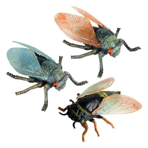 Produktbild: Happyyami Kunststoff-Zikade Gefälschtes Zikade-Modell 3 Stück Simulierte Insekten-Zikadenfigur Tierfiguren Desktop-Skulptur Ornament Für Fliegenstreich Scherz Halloween-Partygeschenke