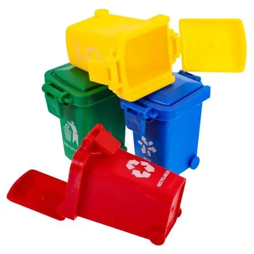 Produktbild: Happyyami Lernabfallverwaltungs 4 Stücke Mini Mülleimer zu Y Push- Fahrzeuge Mülltonnen- Bordk? - Müll- Mülleimer Mini- Mülleimer Kann Müllablagerungsbehlte