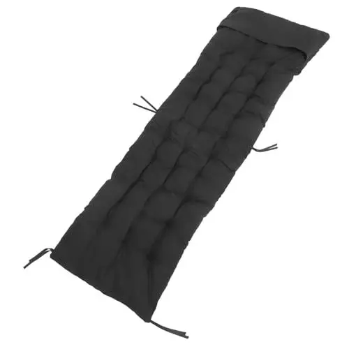 Produktbild: Happyyami Liegekissen Stuhl Mit Doppelter Polsterung Kissen Für Sofa Innenkissen Für Bank Bankkissen Im Freien Terrassenkissen wasserdichte Kissen Für Den Außenbereich Perlenbaumwolle Black