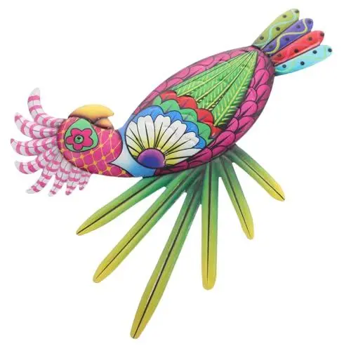 Produktbild: Happyyami Eisen Papagei Kunst Metall Handwerk Ornamente Grün Wohnkultur Vogel Dekorationen