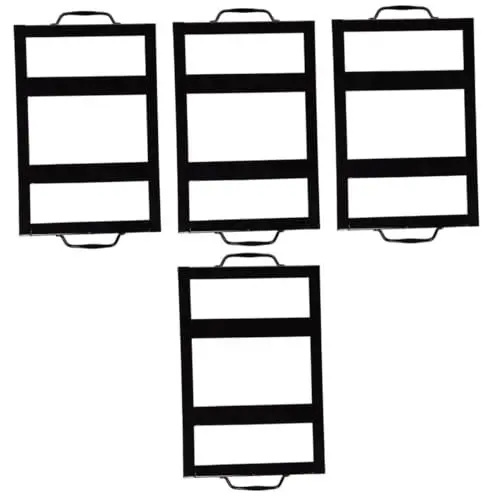 Produktbild: Happyyami Platte Metallschalen 4 Stück Salzregal Stein-Kochplatte Einzigartige Geschenke Für Köche Kochgeschenke Salzplattenblock Grillpfanne Grillsteinhalter Salzblock-Grillplatte