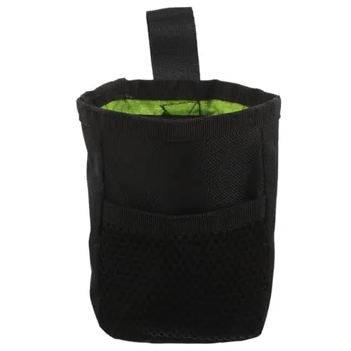 Produktbild: Happyyami Snackpaket für Haustiere hundefutterbeutel hundetrainingsgeräte Hundetaschen Tasche für hundeleckereien Welpenfutterbeutel Tragbarer Leckerchenhalter für Hunde Oxford-Stoff Black
