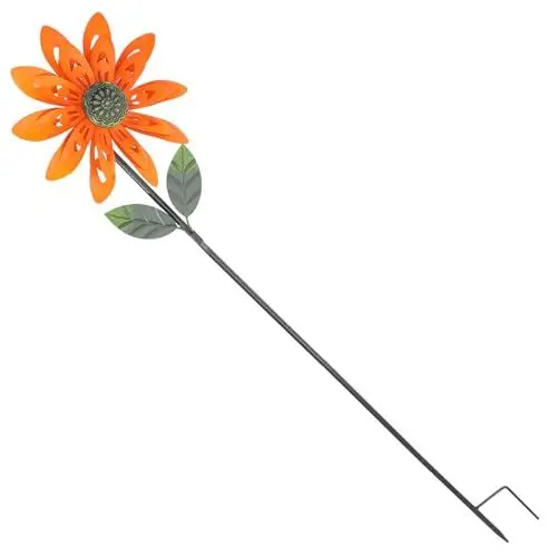 Produktbild: Happyyami Drehende Sonnenblumen-windmühle Für Garten Einzigartige Garten-deko Rotierendes Windspiel Outdoor-Dekoration Farbenfrohes Windrad Mit Stabilem Erdspieß