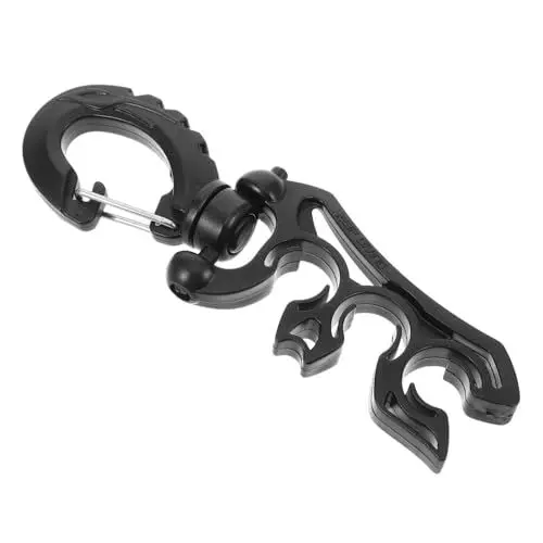 Produktbild: Happyyami Tauchclip Schnorchelhalter Tauchzubehör Schnorchelbefestigungsklemme Tauchausrüstung Schnorchel Sicherung Schnorchelclip ersetzen Maskenschlauchhalter Edelstahl 304 Black