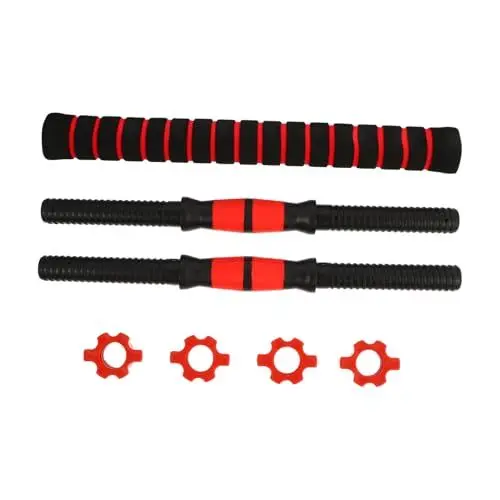 Produktbild: Happyyami 1 Satz Hantelstange Hanteln Lenkergriffe Hantelgriffstange Langhantel Pleuel Metallgriff Stange für Hantel Langhantel- Universal- handhaben Trainingsstange Zubehör PVC