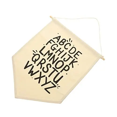 Produktbild: Happyyami Wanddekoration Anhänger Einfaches Hintergrundtuch Banner Mit Leinwandnummer Hängendes Tuch Gobelin Wand Willkommene Gartenfahnen Babyzimmer Wandschmuck Kind Segeltuch