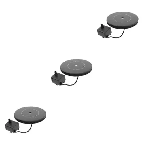 Produktbild: Happyyami Wasserfontäne 3 Stk Solarbrunnen Pool-brunnen Kleiner Korb Mit Deckel Rund Eichhörnchen-armbänder Käsemühle Mit Handkurbel Tauchbrunnen Wasserbrunnen Für Vogelbad Erdfarben