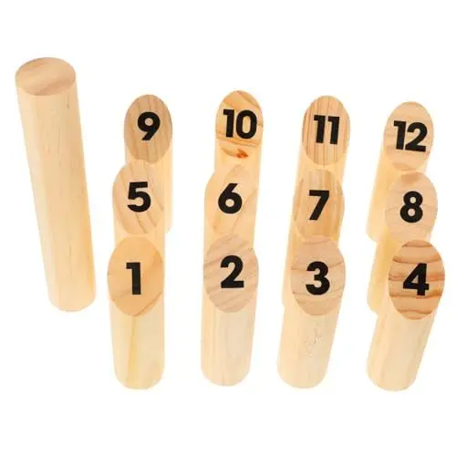 Produktbild: Happyyami Holzwurfspiel-Set Mit Nummerierten Blöcken Wurfspiel Für Familie Und Freunde Interaktives Spielzeug Aus Holz Für Indoor Und Outdoor-Spiele