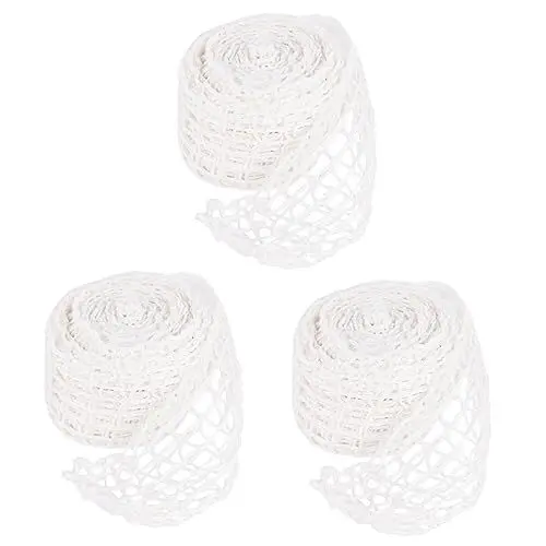 Produktbild: Happyyami Wurst 3 Rollen Saucenbogennetz Set Sommerwurst Elastisch Räucherfleischnetz Fleisch Geflügel Schinkennetz Wurstnetz Küchennetz Zum Braten des Sommers Verpackungsnetz Grillrost
