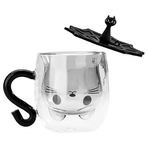 Produktbild: Happyyami Zubehör Für Hochzeitsfeiern Glasbecher Kaffeetassen Doppelwandige Glastasse Mädchenmilchgetränktasse Kaffeebecher Kaffeetasse