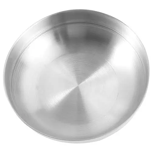 Produktbild: Happyyami ß Warmhaltebehälter Koreanische Nudelschalen- Nudelschüssel- Suppe Schüssel Salat Reis ?e Rührschüssel für Küchenmischung Rührend Backen (Silber) Salatbesteck