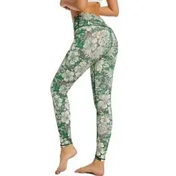 Produktbild: HAPYWER Damen Yoga Leggings - Blickdichte Sporthose mit Hohem Bund, Stretch-Material, Atmungsaktivität - Trainingshose Yogahose für Workout und Fitness(X053,M)