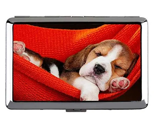 Produktbild: Hard Box Full Pack Zigarettenetui, Tier Welpen Beagle Hund Business Credit ID-Kartenhalter (King Size)