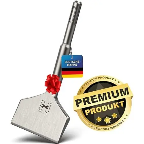 Produktbild: HARDTWERK Turbo Fliesenmeißel SDS Plus Meißel (165x75 mm) aus 42 CrMo Spezialstahl - Bruchsicher & Langlebig - Flachmeißel breit für Bohrhammer zum Fliesen & Fliesenkleber enfternen