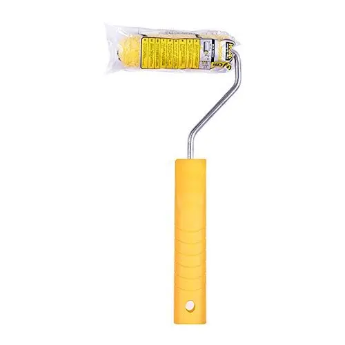 Produktbild: HARDY WORKING TOOLS Maler Set, Farbrolle und Farbwalzen aus Polyester, Florhöhe 9mm, Länge 10cm, Durchmesse 15mm, schwarz-gelb, A0180-528000