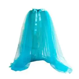 Produktbild: Harilla Frauen Tüll Tutu Langer Rock, Bodenlanges Maxikleid für Abschlussball Hochzeit Cosplay, Blau