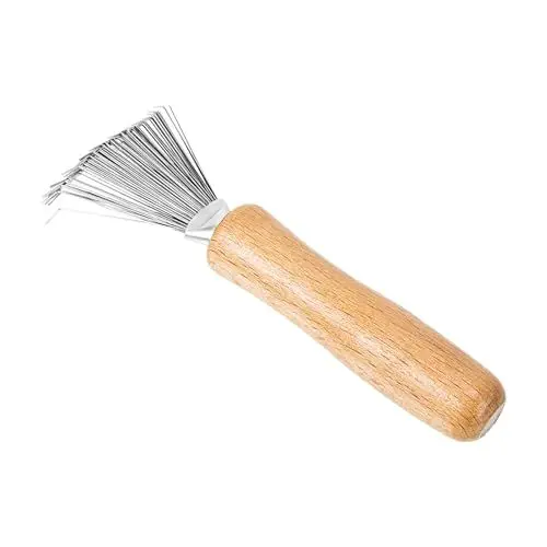 Produktbild: Hark Stainless Steel Mini Laubsammler Garten Laubrechen 11cm Hand hält Blattbesen Harke Garten mit