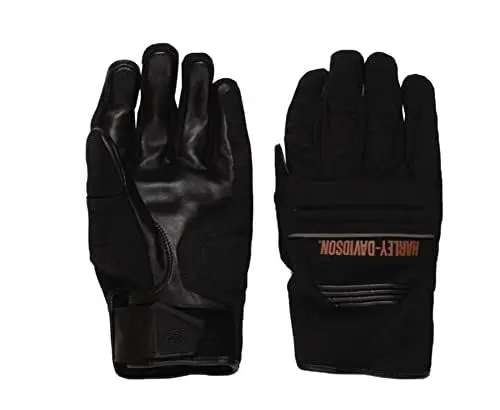 Produktbild: Harley-Davidson Herren Motorrad-Handschuhe Quest Mixed Media Touchscreen Leder Handyhandschuhe Biker Leder-Handschuhe, XL