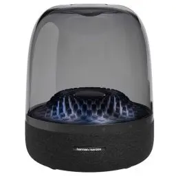 Produktbild: Harman Kardon Aura Bluetooth Box in Schwarz – Tragbarer Bluetooth Lautsprecher mit 360-Grad-Klang