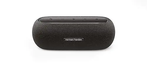 Produktbild: Harman Kardon Luna Bluetooth-Box in Schwarz – Tragbarer, wasserdichter Bluetooth-Lautsprecher – Bis zu 12 Stunden Akkulaufzeit