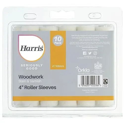 Produktbild: Harris Seriously Good Holzbeize und Lacke, Mini-Rollerhülse, 10,2 cm, 10 Stück