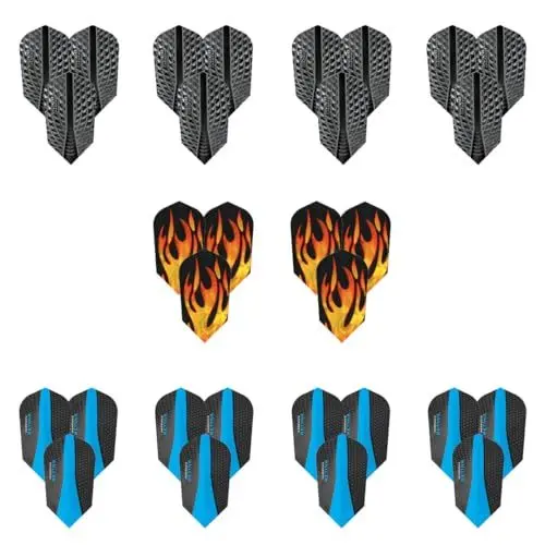 Produktbild: Harrows Slim Dart Flights | 10 x Sets Dart-Flights (insgesamt 30 Flights) I 100-Mikron-Dart-Flights I Premium Extra Strong Hergestellt in Großbritannien I Professionelles Dart-Zubehör