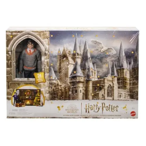 Produktbild: HARRY POTTER Gryffindor Adventskalender - 24 Türchen, zauberhafte Überraschungen, Hogwarts-Gemeinschaftsraum, lebensechtes Gesicht, für Fans ab 6 Jahren, HND80