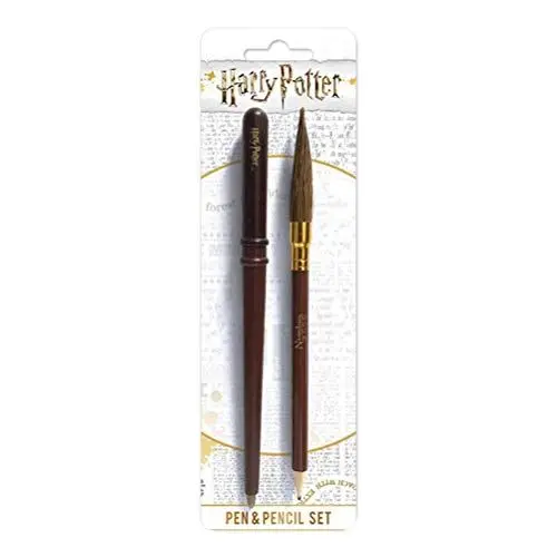 Produktbild: HARRY POTTER Stift und Bleistift Set (Zauberstab und Besen Design) Kugeschreiber, Stifte-Set Geschenke für Frauen und Männer - Offizielles Lizenzprodukt