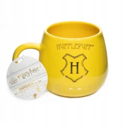 Produktbild: Harry Potter Becher (Hufflepuff Design) in Geschenkbox, 315ml - Offizielles Lizenzprodukt