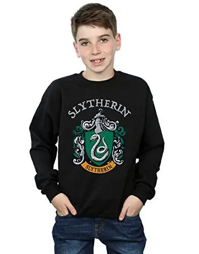 Produktbild: Harry Potter Jungen Slytherin Crest Sweatshirt Schwarz 7-8 Years