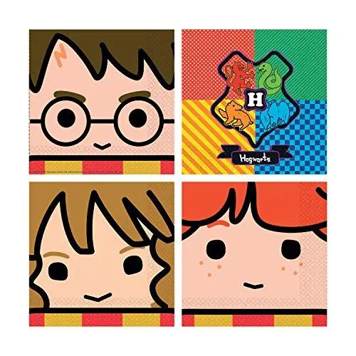 Produktbild: Amscan 9905191 – Harry Potter Geburtstagsparty Servietten – 16 Stück, Hell