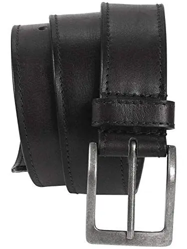 Produktbild: Harrys-Collection HC Damen Herren Safe Gürtel mit langem Reißverschluss Büffelleder, Bundweite:Bundweite 110 = Gesamtlänge 124, Farben:schwarz
