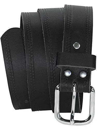 Produktbild: Harrys-Collection Ledergürtel 3 cm breit schwarz! Überlänge bis 180 cm, Schwarz, 135