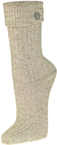 Produktbild: Harrys-Collection Unisex Trachtensocken mit Edelweiß für Damen und Herren, Farben:beige, Schuhgröße:35-38