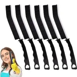 Produktbild: Hartborsten Eckenreinigungsbürste 6 Stück, Spaltreinigungsbürste Schrubberbürste Tiefenreinigung Reinigungsbürste für Bad/Küche/Wand/Tür/Fliesenböden/Tastatur/Gleitschiene