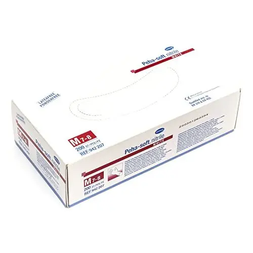 Produktbild: HARTMANN 9422073 Peha-Soft Nitrile White Powderfree, M, 200 Stück, 9213737, Transparent, 200 Stück (1er Pack)