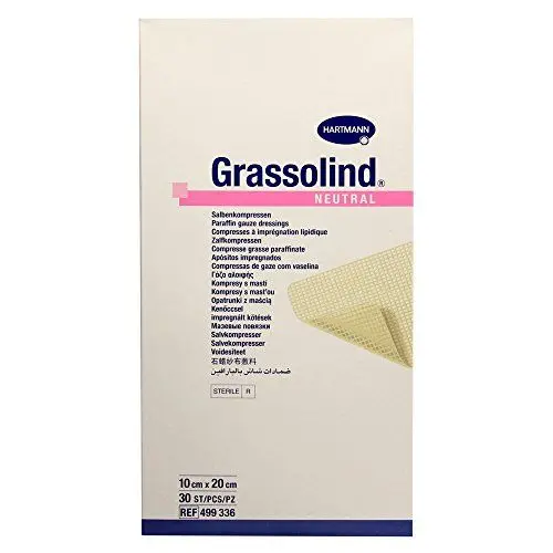 Produktbild: Hartmann 4993369 Grassolind Salbenkompresse, 20cm x 10cm, 30 Stück