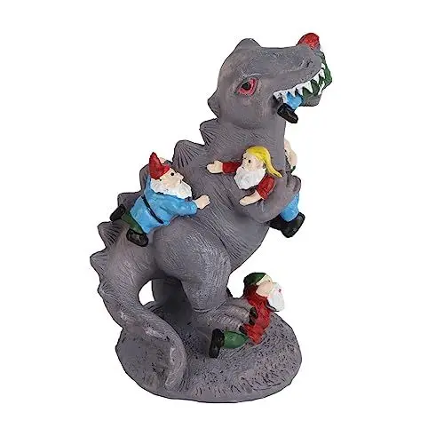 Produktbild: Harzstatue Gartendekoration Handgefertigte Dinosaurier -Goblins -Kunstskulptur für Gartenhof Im Freien Garten Yard Rasendekoration Hochwertiges Harzmaterial Großer Größe