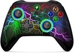 Produktbild: HASACOOL Switch Controller, Switch Pro Controller mit 2 Back Button Macro Programmierbar/Blinkende Lichter, 1000mAh Controller Switch für Switch/Lite/OLED, Kompatibel mit Android/IOS/PC