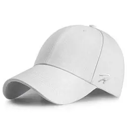Produktbild: HASAGEI Baseball Cap Herren Damen Basecap Baseball Kappe Reine Farbe Baseboard Baseballkappe Cotton Cap für Tennis Golf Reisen (Weiß)