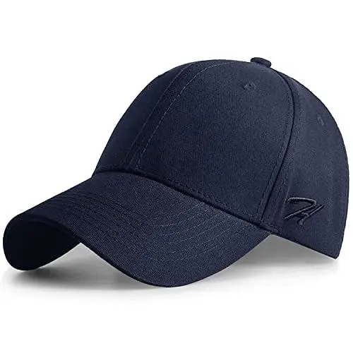 Produktbild: HASAGEI Baseball Cap Herren Damen Basecap Baseball Kappe Reine Farbe Baseboard Baseballkappe Cotton Cap für Tennis Golf Reisen (Blau)