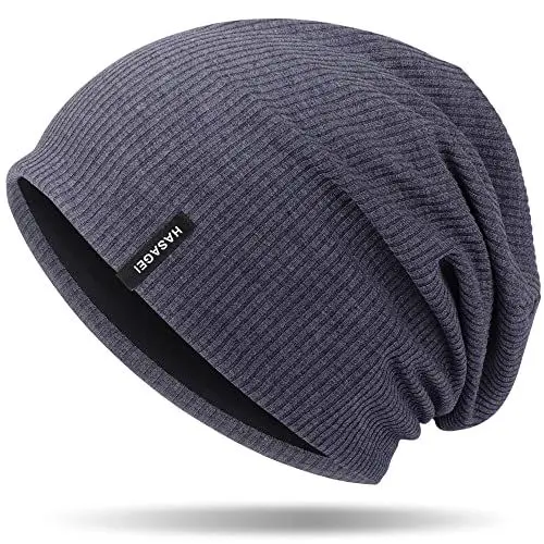 Produktbild: HASAGEI Mütze Herren Damen, Slouch Beanie Mütze Damen, Übergangszeit Weiche Leicht Modische Jersey Beanie, Unisex Warm Winter Mütze Ideal für Frühling Herbst und Winter (Blau)