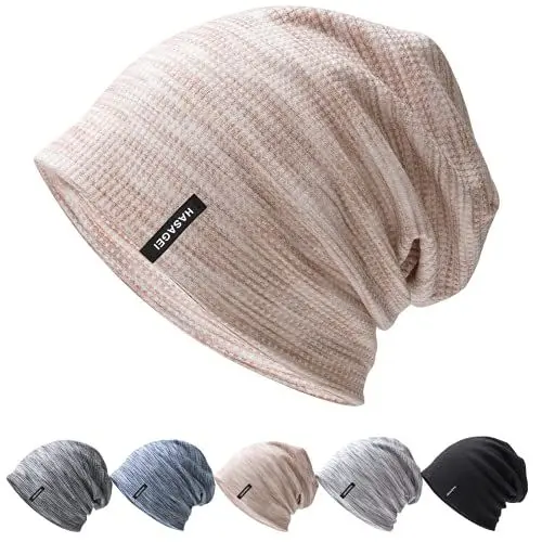 Produktbild: HASAGEI Mütze Herren Leicht Slouch Beanie Mütze Damen Weiche Jersey Mütze Ideal für Frühling Herbst und Winter