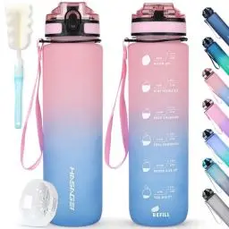 Produktbild: HASAGEI Sports Trinkflasche 1L Wasserflasche BPA Frei Tritan Sportflasche mit Verschlussdeckel und auslaufsicher, für Fitnessstudio,Schule,Radfahren,Outdoor,Sport,Fitness und Büro